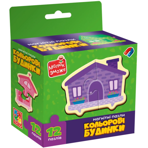 Гра Vladi Toys пазли магнітні "Кольорові будинки" VT1733-03