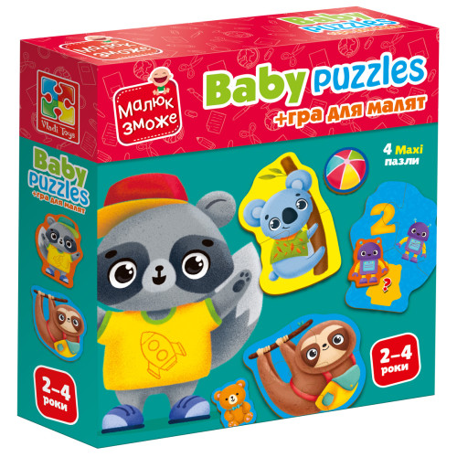 Гра розвиваюча Vladi Toys пазли картонні з грою. Тварини. Іг