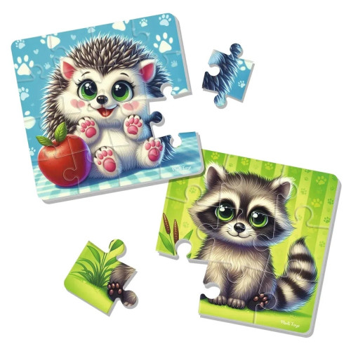 Гра розвиваюча Vladi Toys м'які пазли "Єнот та їжачок" 