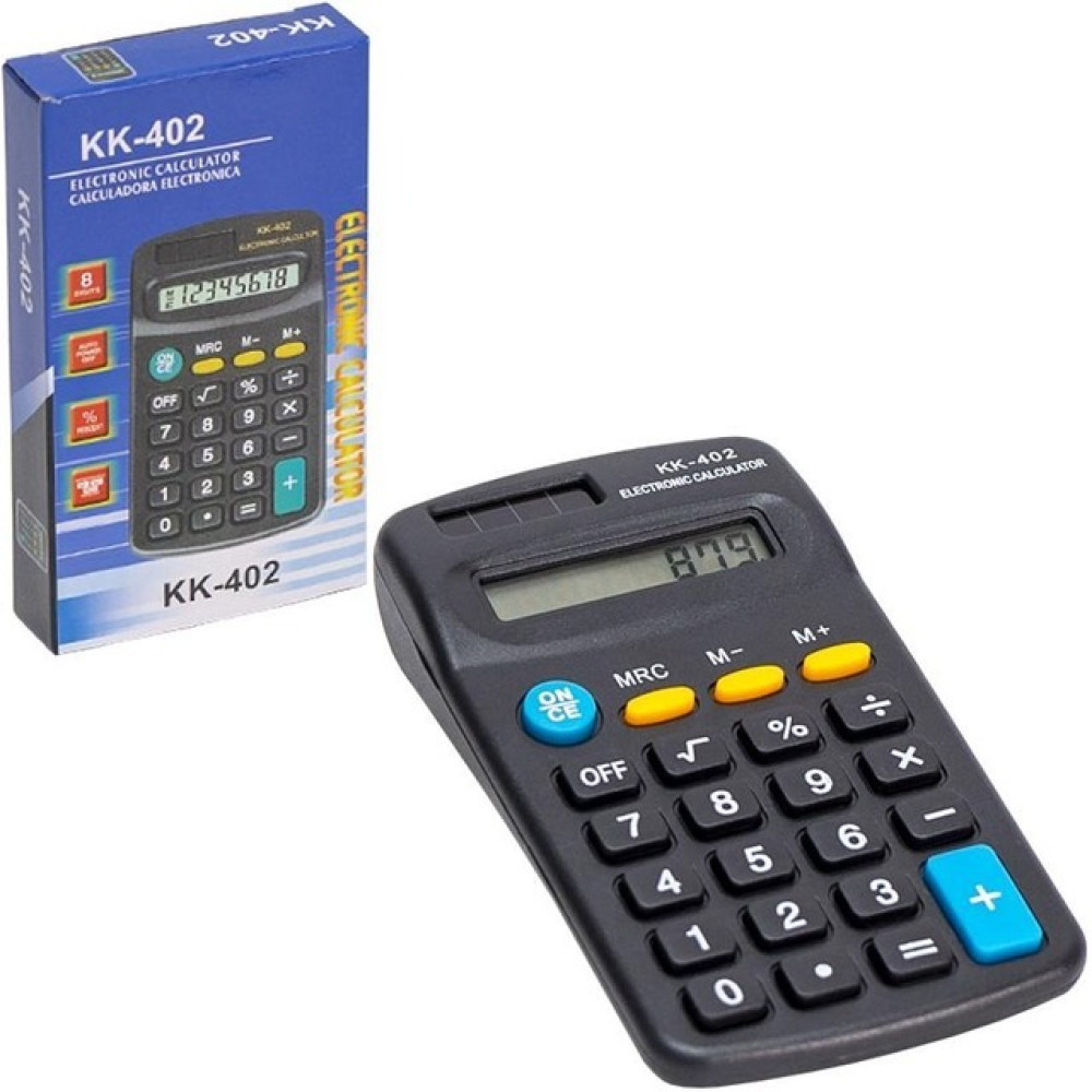 Калькулятор 8-ми розрядний 11,5х6,5х2 см (KK-402)