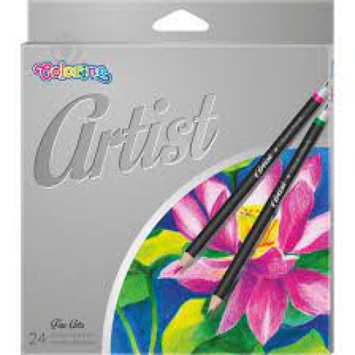Олівці кольорові premium, серія Artist, дуже м'які, 24 кольори