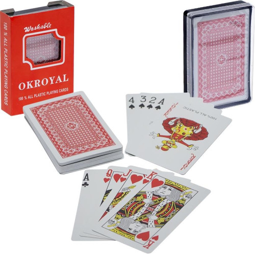 Карти гральні пластикові "OKROYAL", 54 карти в коробці