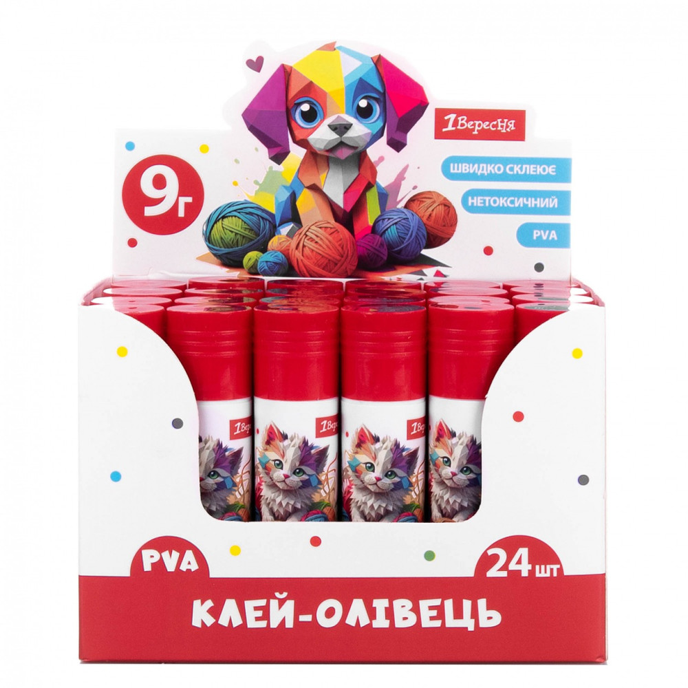 Клей-олівець 1Вересня 9г, PVA "Classic"
