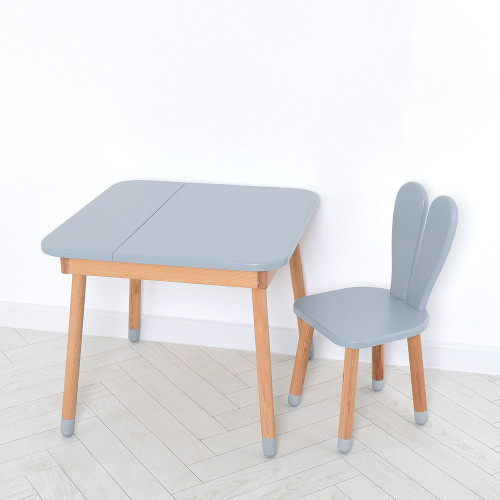 Комплект ARINWOOD Зайчик Desk з ящиком Сірий (столик + стілець) 04-025GREY-DESK