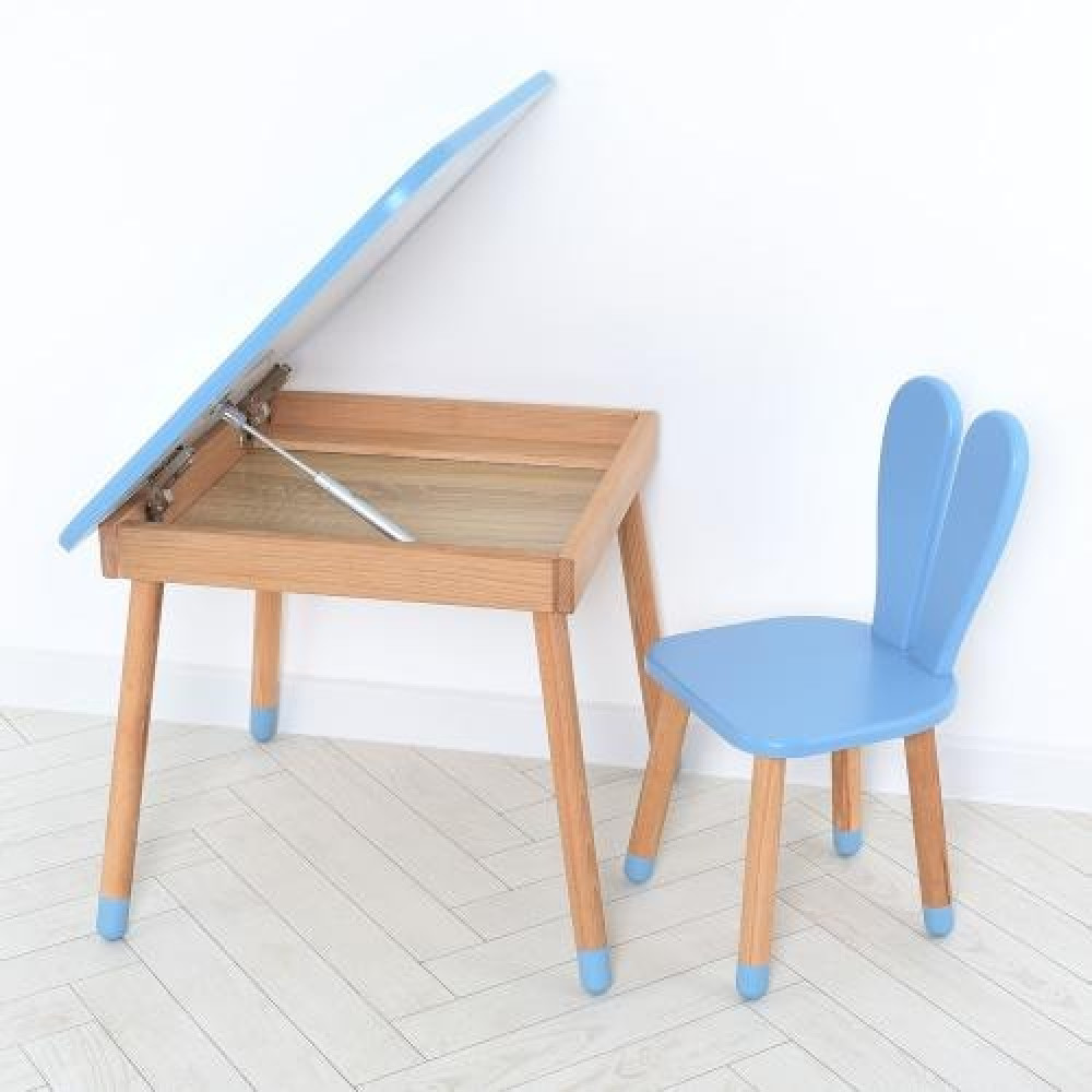 Комплект ARINWOOD Зайчик Table з ящиком Пастельно синій - 0