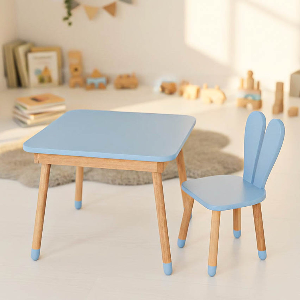 Комплект ARINWOOD Зайчик Table з ящиком Пастельно синій - 1
