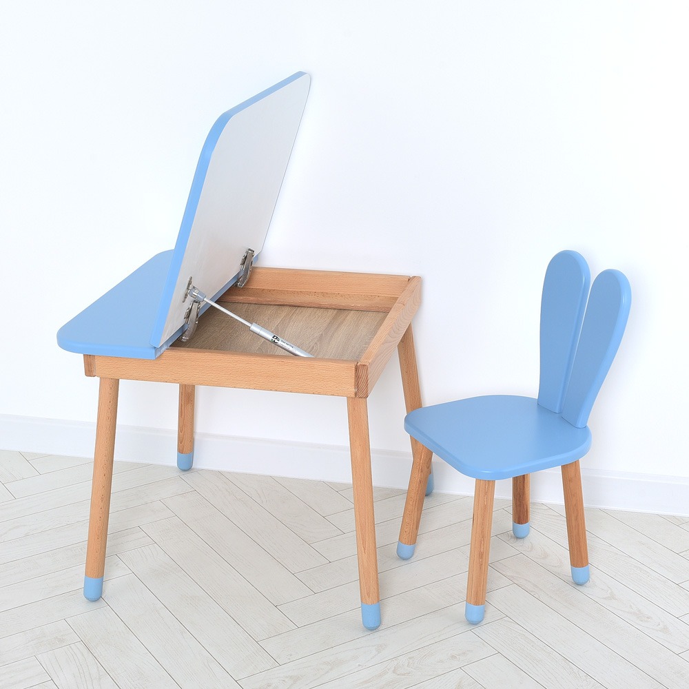 Комплект ARINWOOD Зайчик Desk з ящиком Cиній - 0