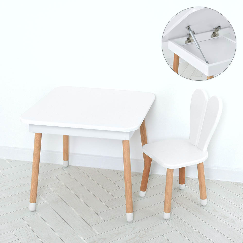 Комплект ARINWOOD Зайчик Table з ящиком Білий Однотонний