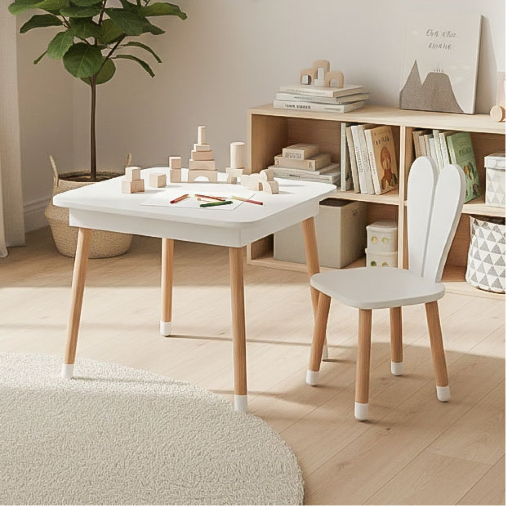 Комплект ARINWOOD Зайчик Table з ящиком Білий Однотонний - 1