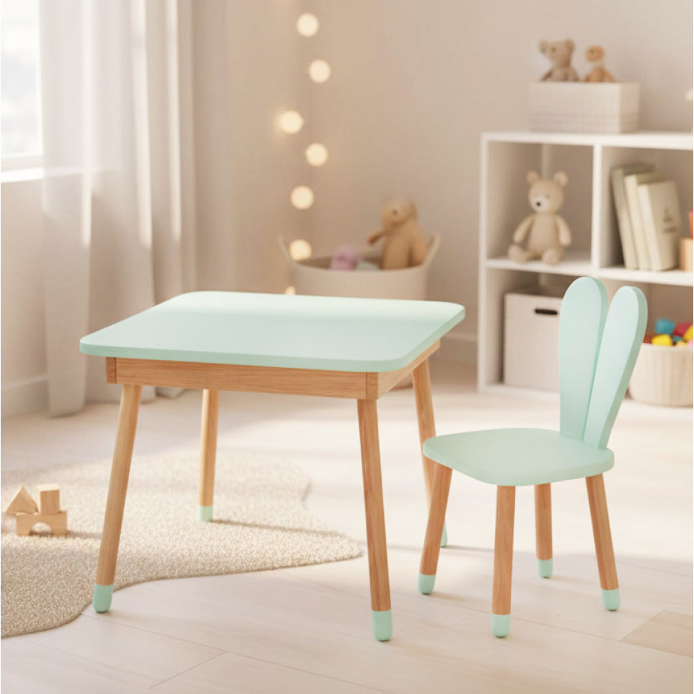 Комплект ARINWOOD Зайчик Table з ящиком Бірюзовий - 1