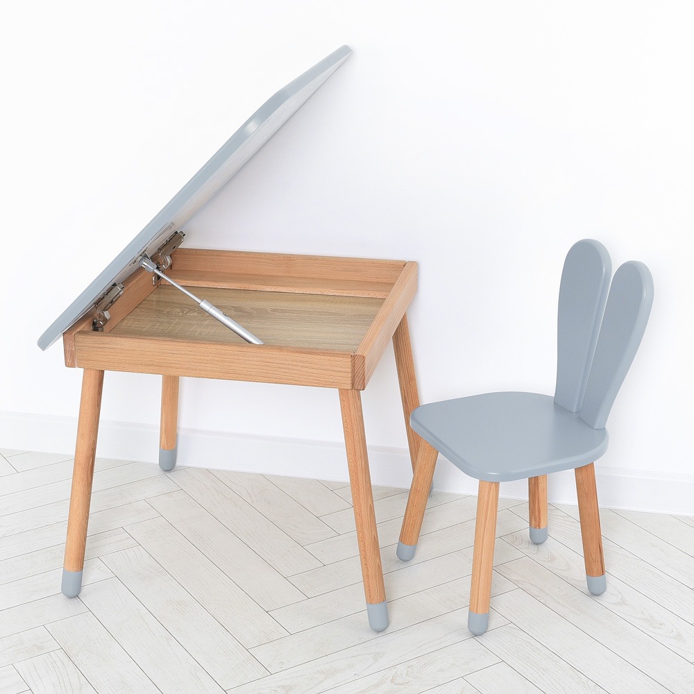 Комплект ARINWOOD Зайчик Table з ящиком Сірий - 1