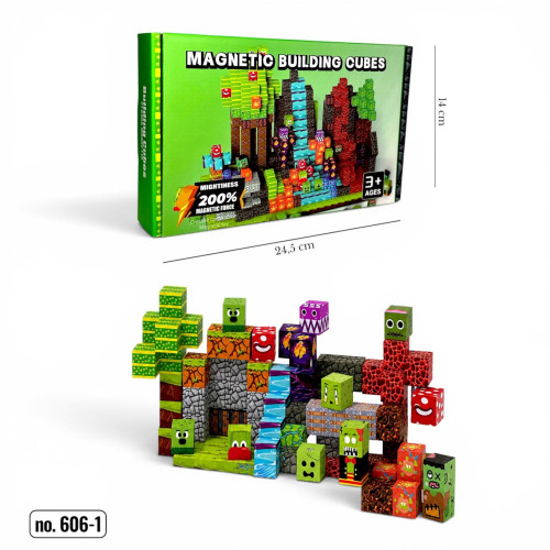 Конструктор магнітний MAGNETIC BUILDING CUBES 606-1 (100 ДЕТ