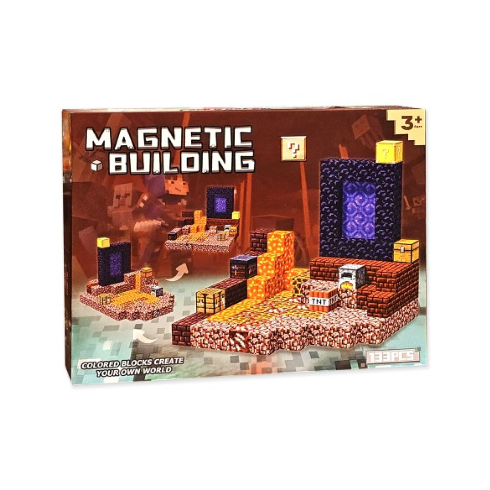 Конструктор магнітний "Minecraft",128дет 6023 23*15см