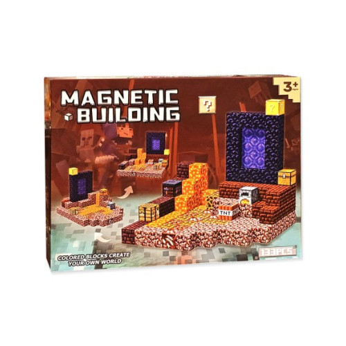Конструктор магнітний "Minecraft",128дет 6023 23*15см