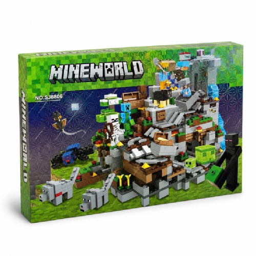 КОНСТРУКТОР  Майнкрафт Горная пещера, 1089 деталей. MINECRAF