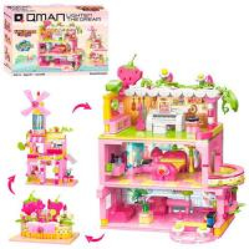 Конструктор Qman 42111 (12шт) будиночок, 3в1, 580дет, в кор-ці, 41-30-6,5см - 0