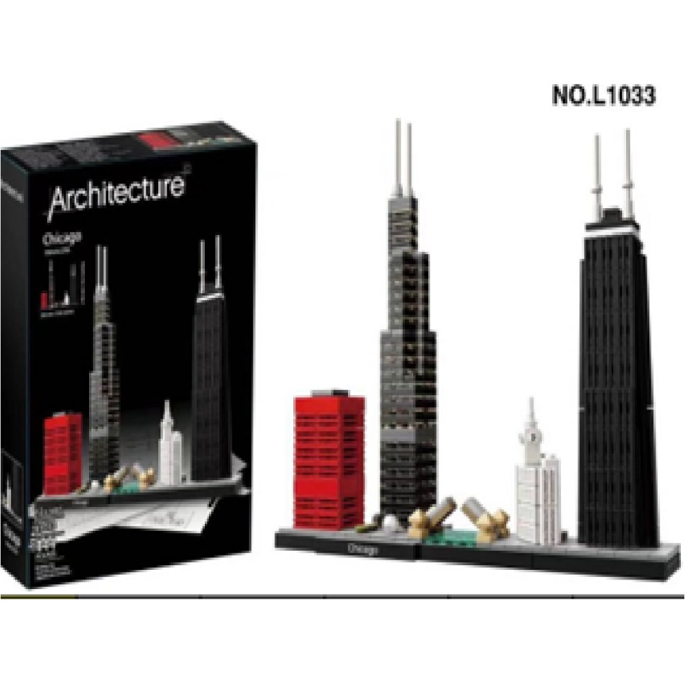 Конструктор Architecture Chicago 72686Skyline Building Blocks Set (444 pieces) (a) у коробці