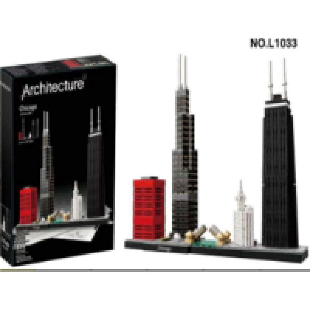 Конструктор Architecture Chicago 72686Skyline Building Blocks Set (444 pieces) (a) у коробці - 0