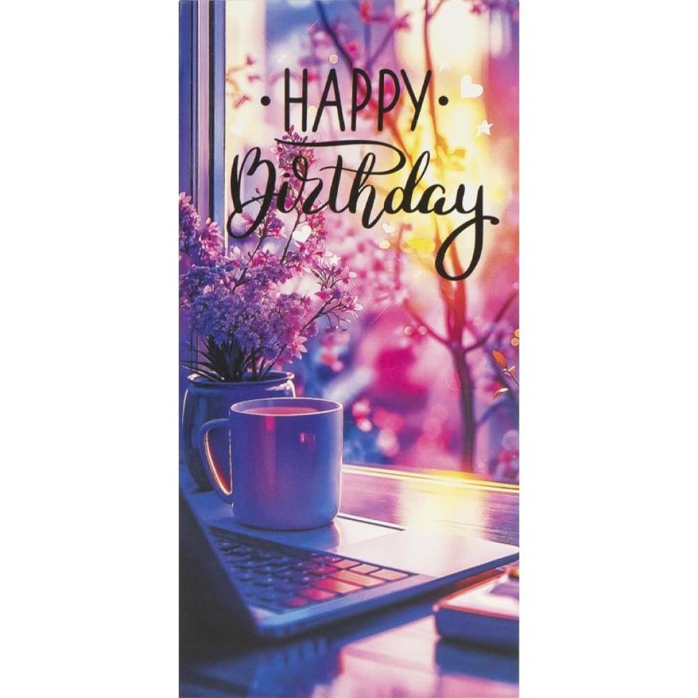 Конверт для грошей вітальний "Happy birthday" КВ 25-13