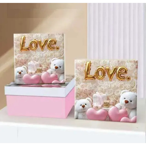 Коробка подарункова Ведмедики LOVE  14.5*14.5*6