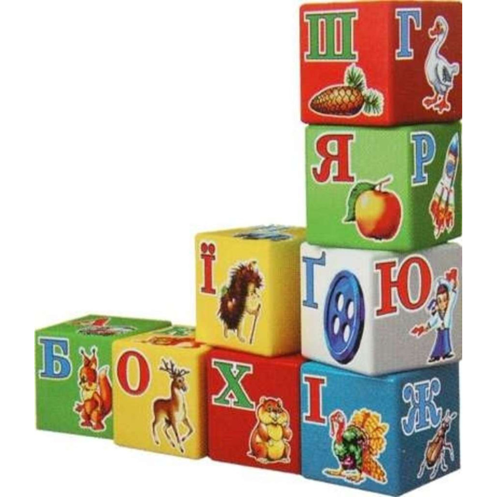 Кубики " Абетка Веселка ТехноК" - 0