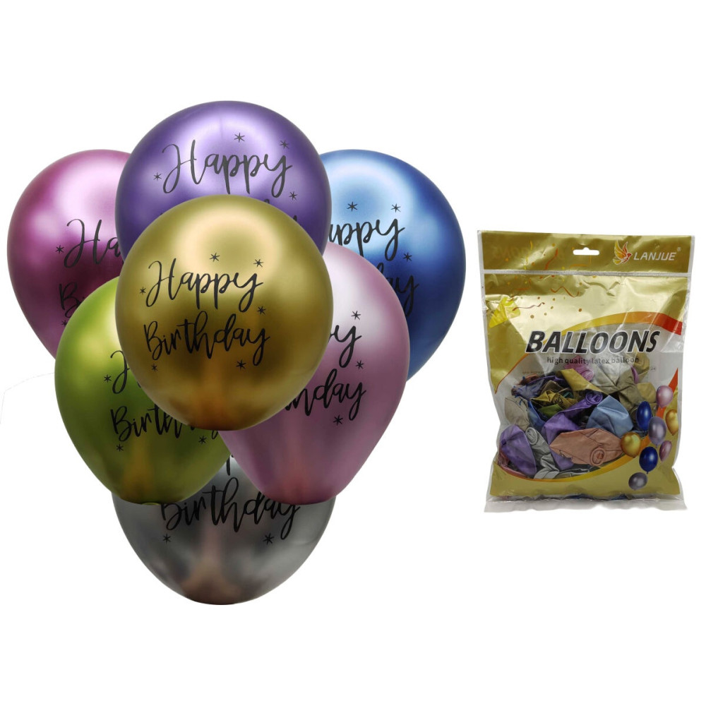 Кулі латексні повітряні 30см "Happy birthday"