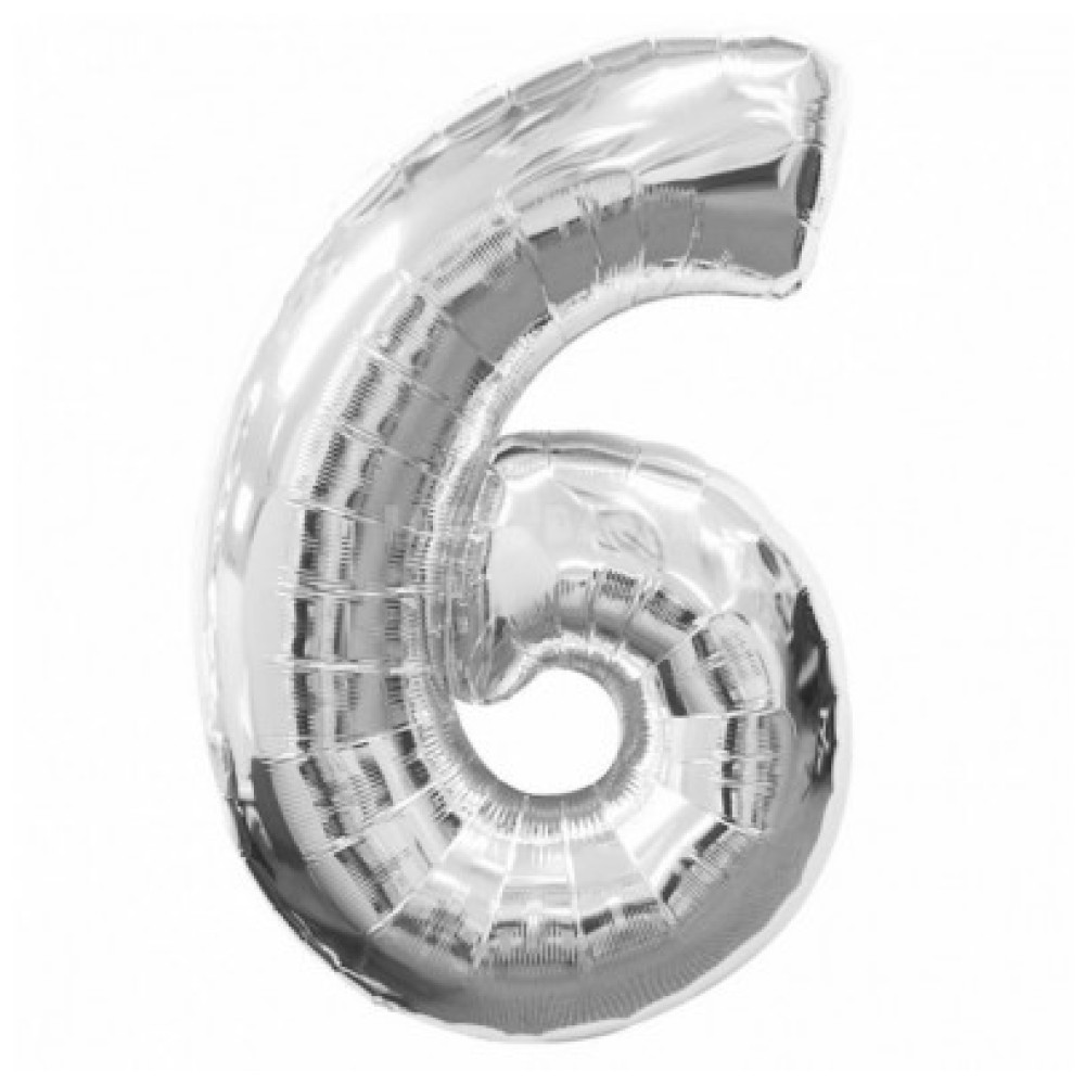 Кулька Цифра 6 золота/срібна/рожева, фольга FlexMetal - 2