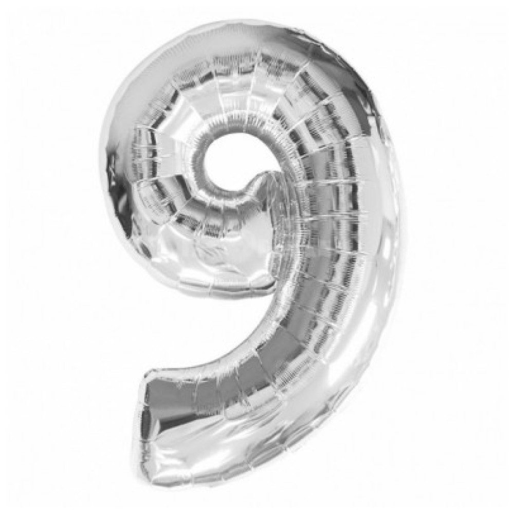 Кулька Цифра 9, золота/срібна, фольга FlexMetal - 1