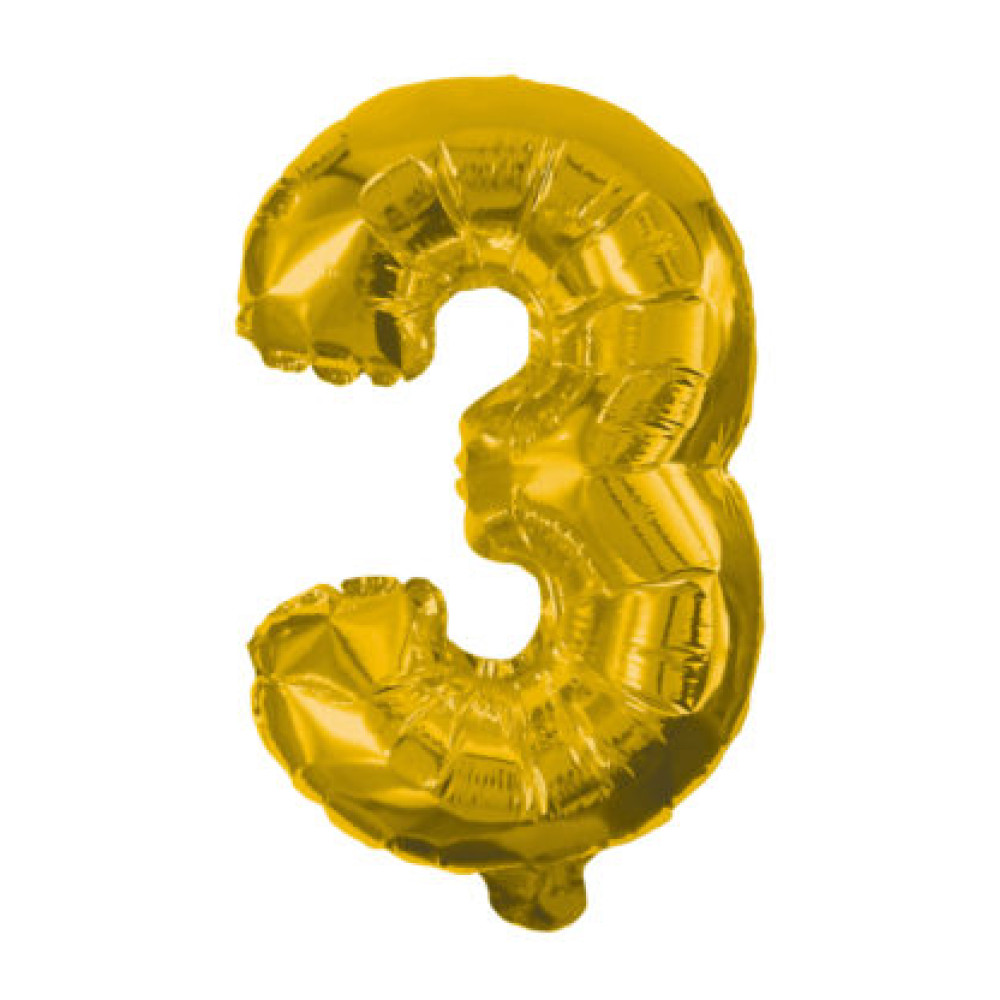 Кулька фольгована 86cm № 3 DECORATA GOLD FOIL