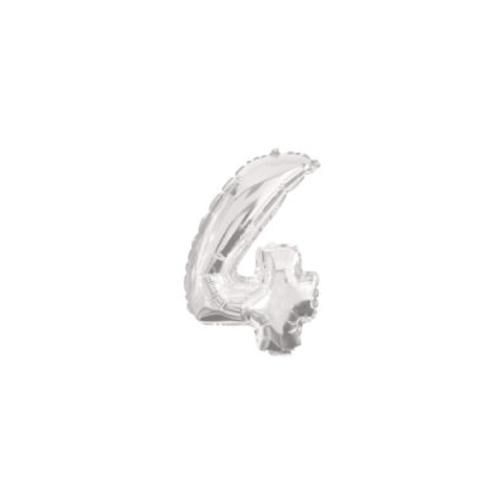 Кулька фольгована metallic silver 10cm № 4