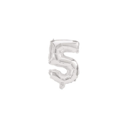 Кулька фольгована metallic silver 10cm № 5