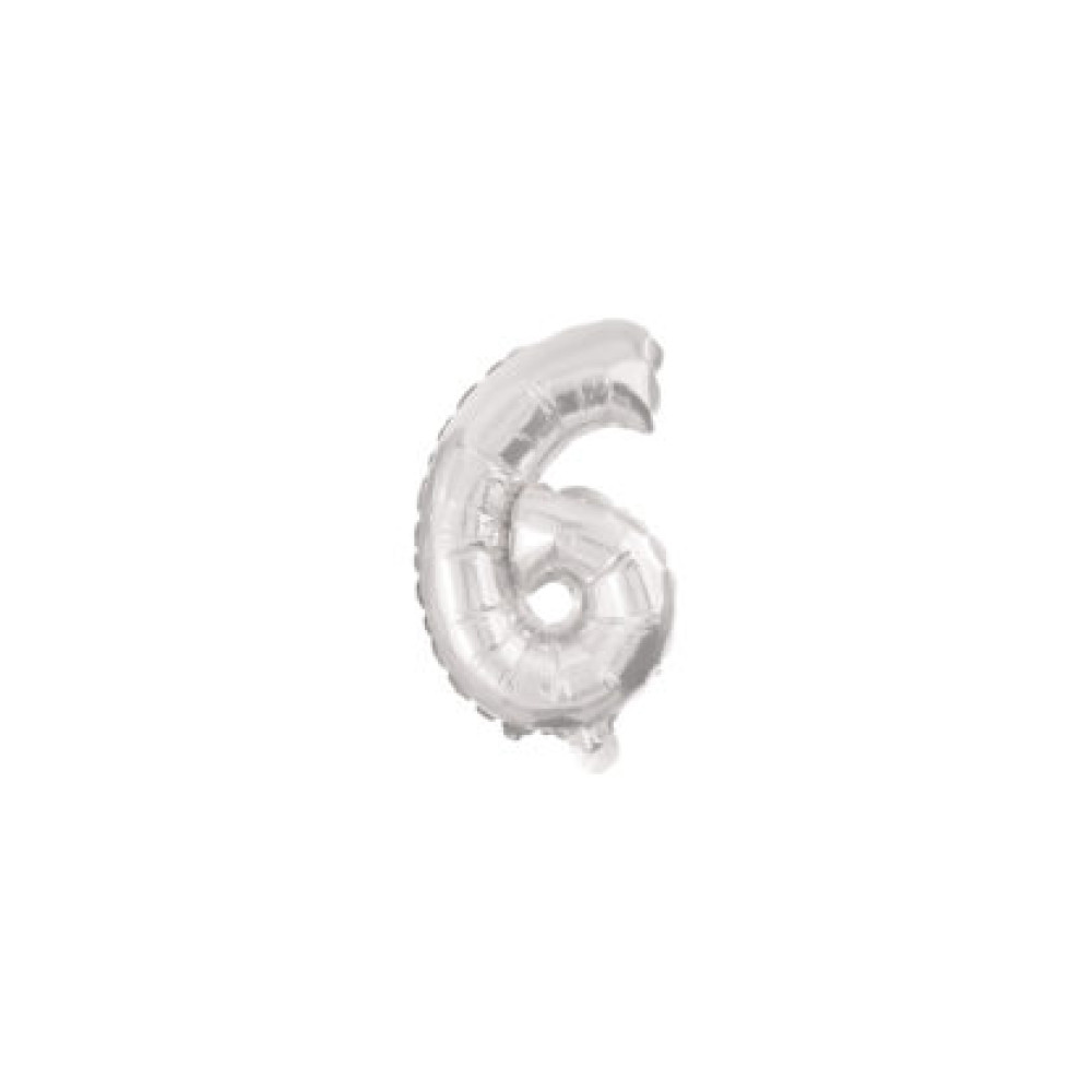 Кулька фольгована metallic silver 10cm № 6