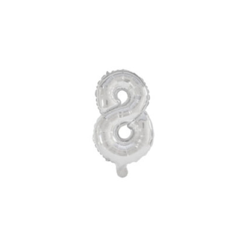 Кулька фольгована metallic silver 10cm № 8