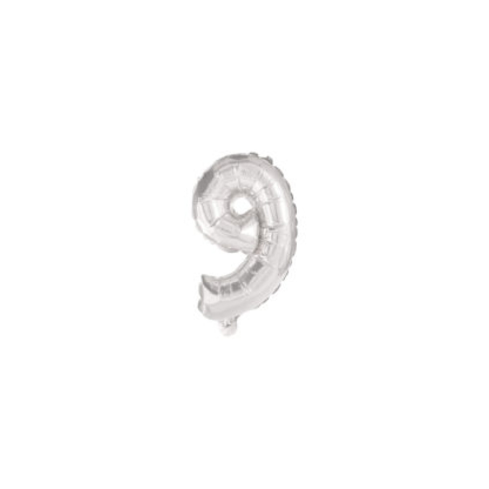 Кулька фольгована metallic silver 10cm № 9