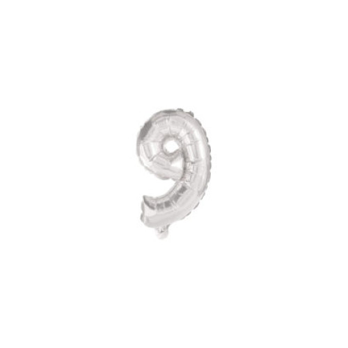 Кулька фольгована metallic silver 10cm № 9