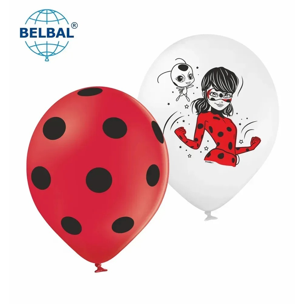 Латексні кульки Belbal "Леді Баг" 30 см 12" (25 шт.) 14050