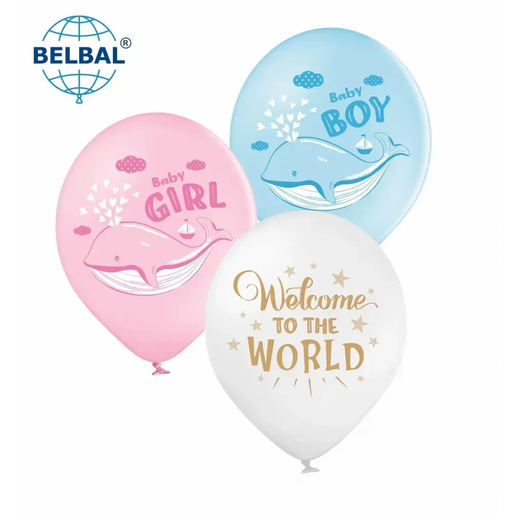 Латексні кульки Belbal "Welcome to the world", кіти, мікс 30