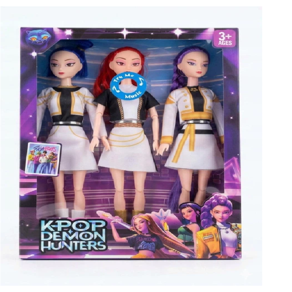 Лялька в коробці   Kpop Demon Hunters 3ШТ В НАБОРІ6067 - 0