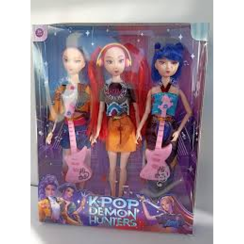 Лялька в коробці 3 шт музичні  Kpop Demon Hunters CD-VT6