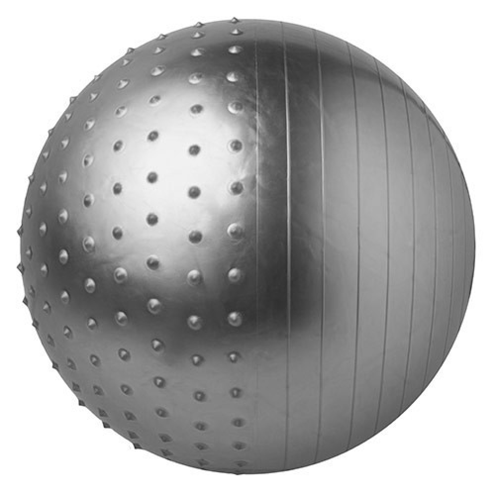 М'яч фітнес 65 см комбі: гл+м (1000гр) срібло 5415-27GR