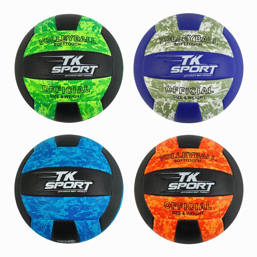 М`яч волейбольний M 48554 (60) "TK Sport" 3 види, матеріал м`який PVC, вага 280-300 грамів, розмір №5
