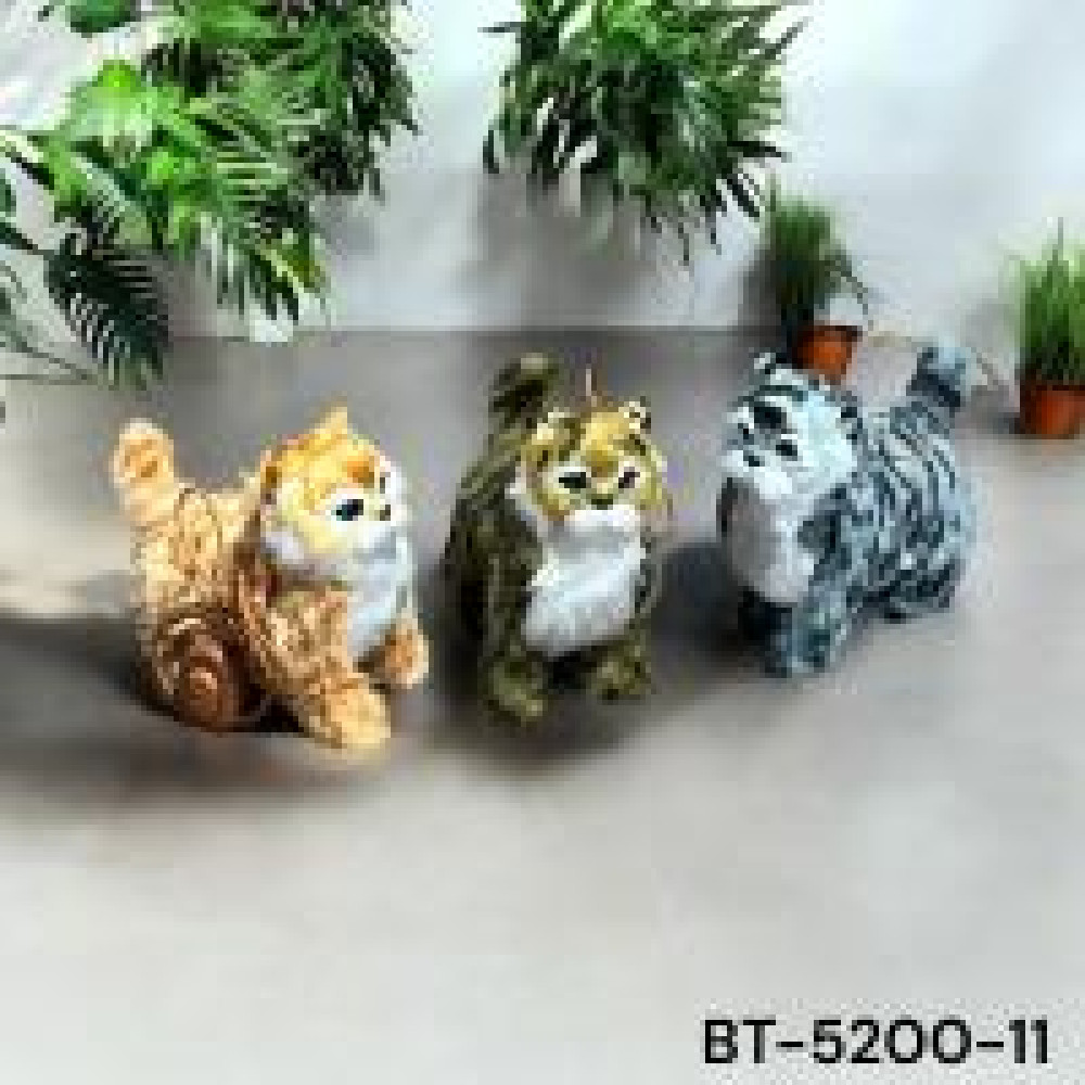 М'яка інтерактивна іграшка "Кішка на повідку" 25 см BT-5200-11 - 0