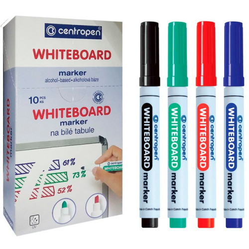 Маркер для дошки Centropen Whiteboard 2,5 мм чорний - 88