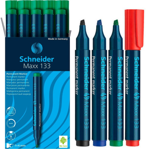 Маркер перманентний Schneider MAXX 133 клиноподібний синій (S113303)