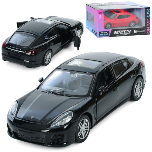 Машина AS-3078 (48шт)  АвтоСвіт, Porsche Panamera, метал, інерц, 12,5см, відчиняються двері,гумові колеса, 2 кольори, в кор-ці, 15,5-7-7см