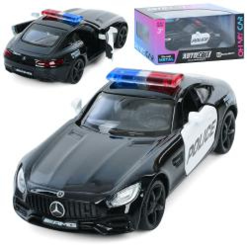 Машина AS-3129 (48шт) АвтоСвіт, Mercedes-Benz GTS AMG 2018, метал, інерц, поліція, 12см, відчиняются двері, гумові колеса, в кор-ці, 15,5-7-7см