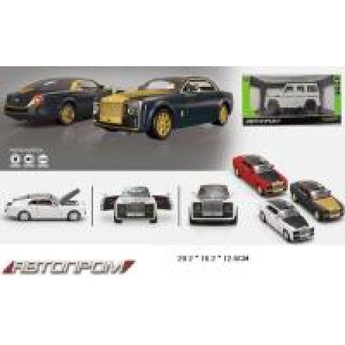 Машина мет. АВТОПРОМ арт. AP7714 (12шт) 1:24,3 кольори, батар, світ., звук, двері відкр., короб.29*16*12,6см - 0