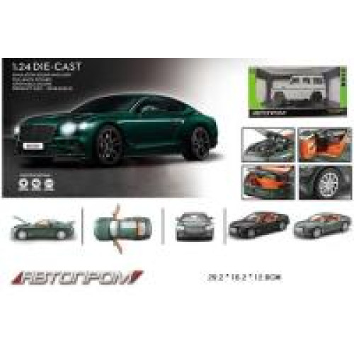 Машина мет. АВТОПРОМ арт. AP7715 (12шт) 1:24,3 кольори, батар, світ., звук, двері відкр., в короб.29*16*12,6см - 0