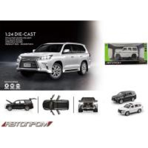 Машина мет. АВТОПРОМ арт. AP7718 (12шт) 1:24,2 кольори,батар, світ., звук, двері відкр., короб.29*16*12,6см - 0