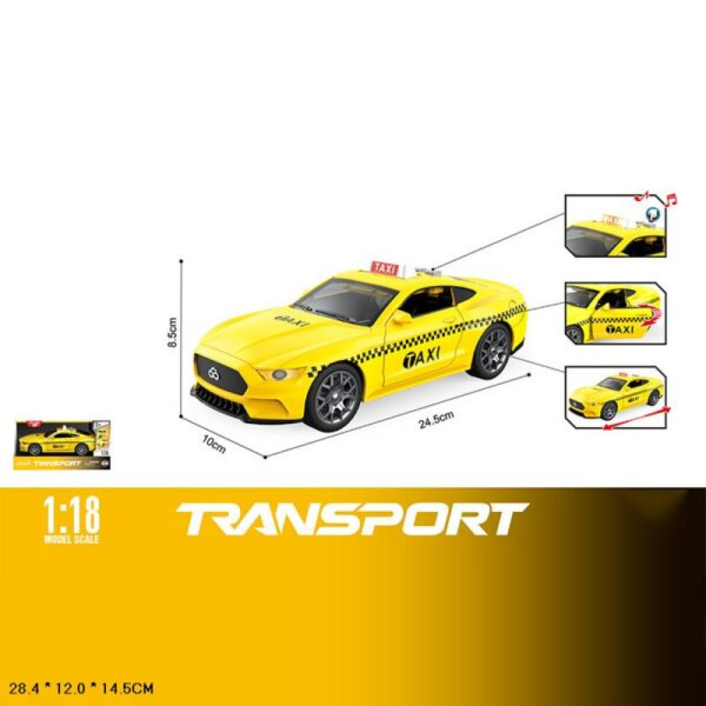 Машина TAXI арт.WY1162D (36шт/2) батар.свiтло,звук,короб.28,